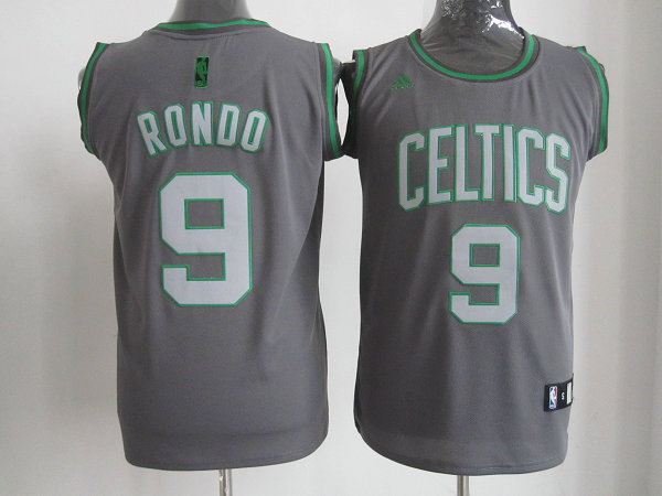  NBA Boston Celtics 9 Rajon Rondo Graystone II Fashion Swingman Jersey